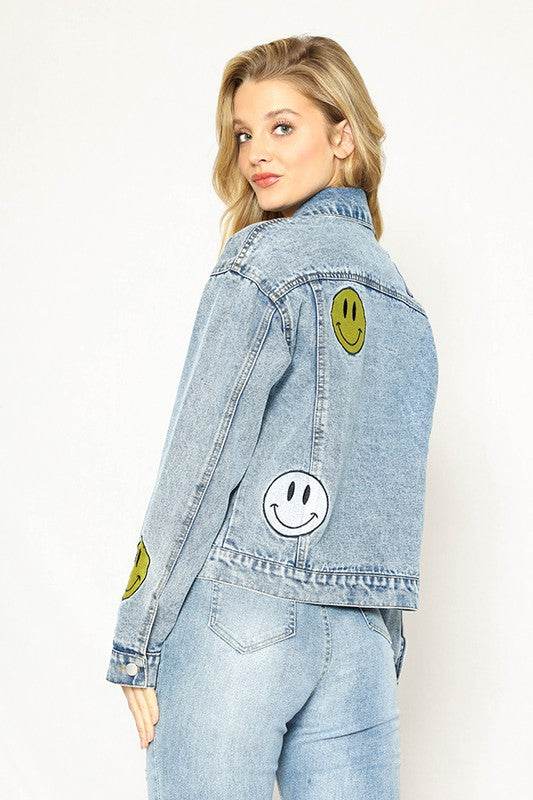 Smiley Denim Jacket - Shop Style & More | Fresh Looks, Everyday Deals & Free Shipping