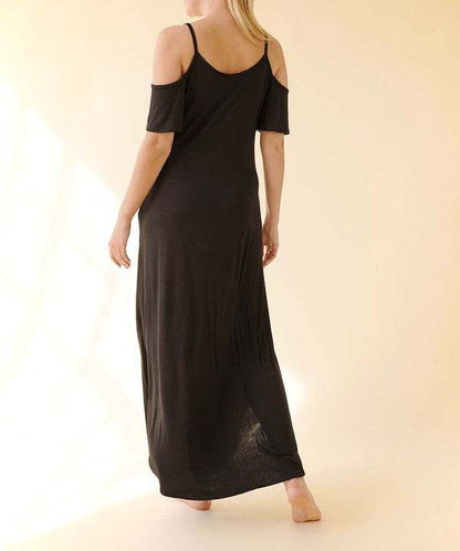 BAMBOO COLD SHOULDER MAXI DRESS - Shop Style & More | Fresh Looks, Everyday Deals & Free Shipping