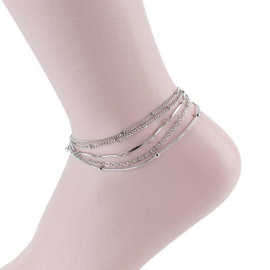 THREE PCS LAYERED ANKLET - Shop Style & More | Fresh Looks, Everyday Deals & Free Shipping