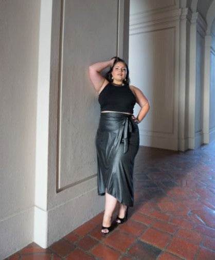 Faux Leather Maxi Wrap Skirt - Shop Style & More | Fresh Looks, Everyday Deals & Free Shipping