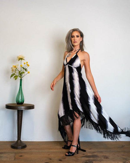 Fringed Trapeze Halter Dress - Shop Style & More | Fresh Looks, Everyday Deals & Free Shipping