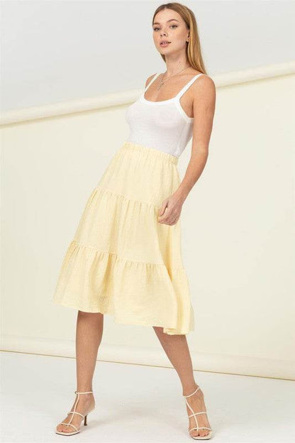 Call It a Day Tiered Midi Skirt - Shop Style & More | Fresh Looks, Everyday Deals & Free Shipping