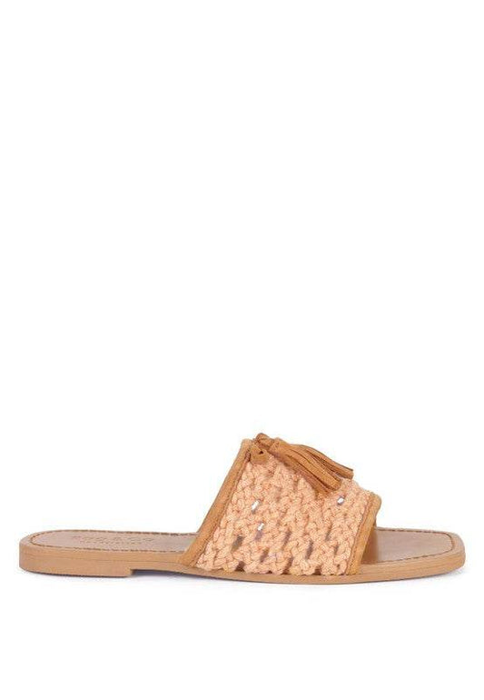 CEDAR HANDWOVEN NATURAL TASSEL FLATS - Shop Style & More | Fresh Looks, Everyday Deals & Free Shipping