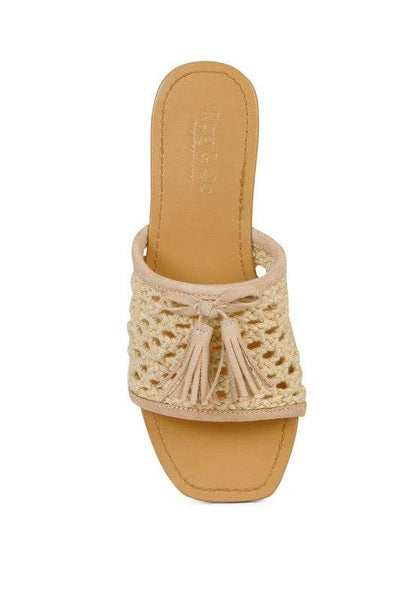 CEDAR HANDWOVEN NATURAL TASSEL FLATS - Shop Style & More | Fresh Looks, Everyday Deals & Free Shipping