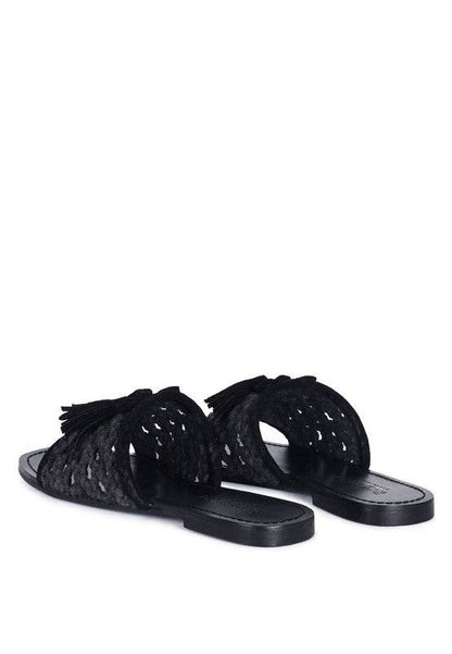 CEDAR HANDWOVEN NATURAL TASSEL FLATS - Shop Style & More | Fresh Looks, Everyday Deals & Free Shipping