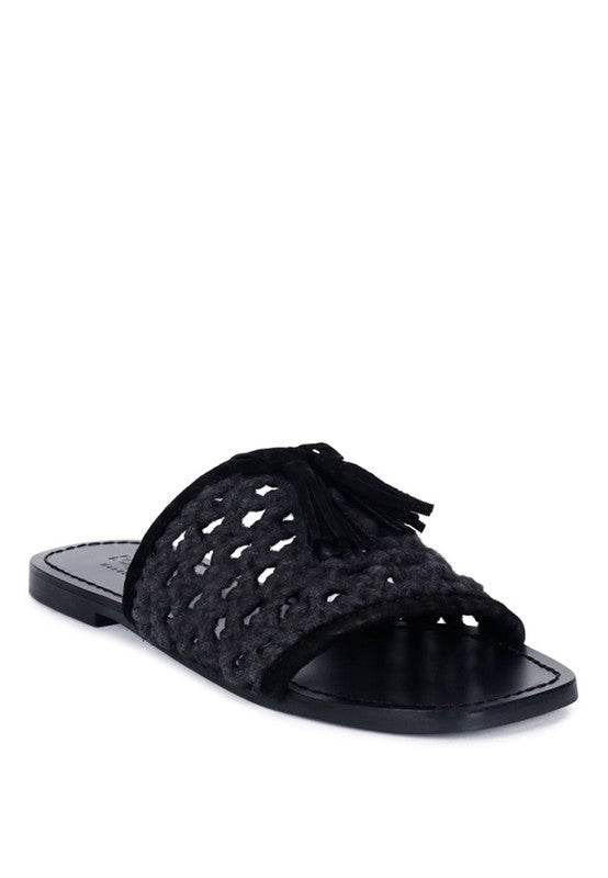CEDAR HANDWOVEN NATURAL TASSEL FLATS - Shop Style & More | Fresh Looks, Everyday Deals & Free Shipping