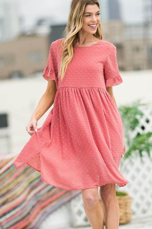 Swiss Dot Chiffon Dress - Shop Style & More | Fresh Looks, Everyday Deals & Free Shipping