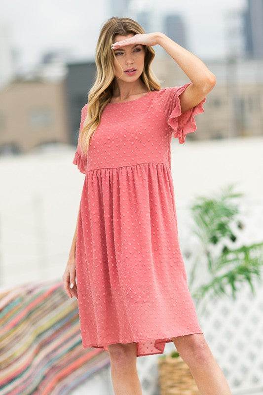 Swiss Dot Chiffon Dress - Shop Style & More | Fresh Looks, Everyday Deals & Free Shipping