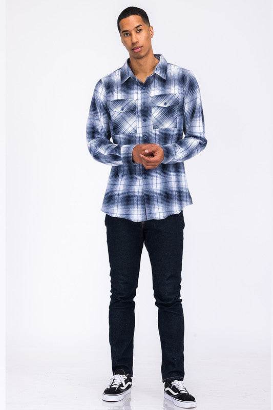 Regular Fit Checker Plaid Flannel Long Sleeve - Shop Style & More | Fresh Looks, Everyday Deals & Free Shipping