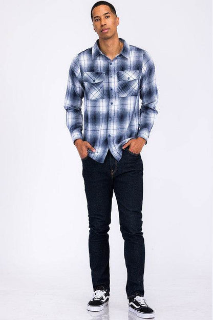Regular Fit Checker Plaid Flannel Long Sleeve - Shop Style & More | Fresh Looks, Everyday Deals & Free Shipping