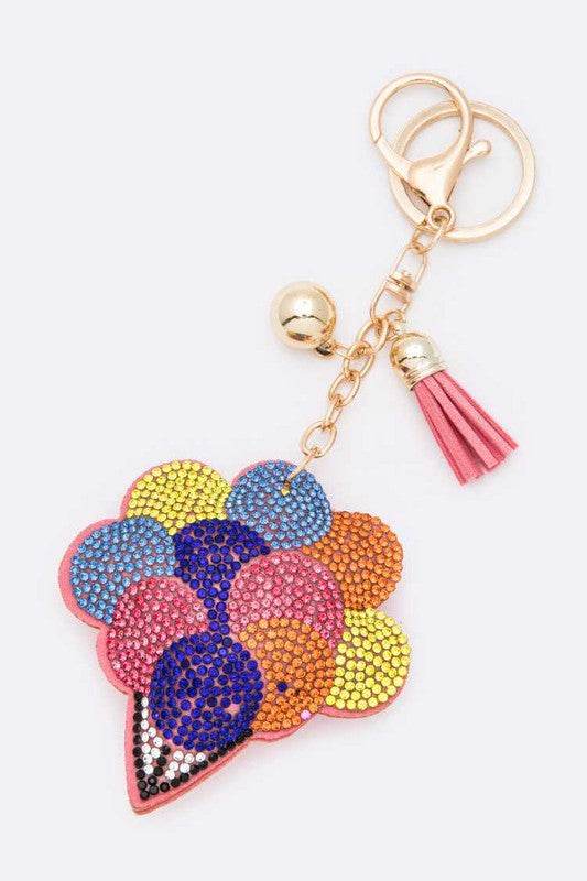 Rhinestone Balloon Pillow Key Chain - Shop Style & More | Fresh Looks, Everyday Deals & Free Shipping