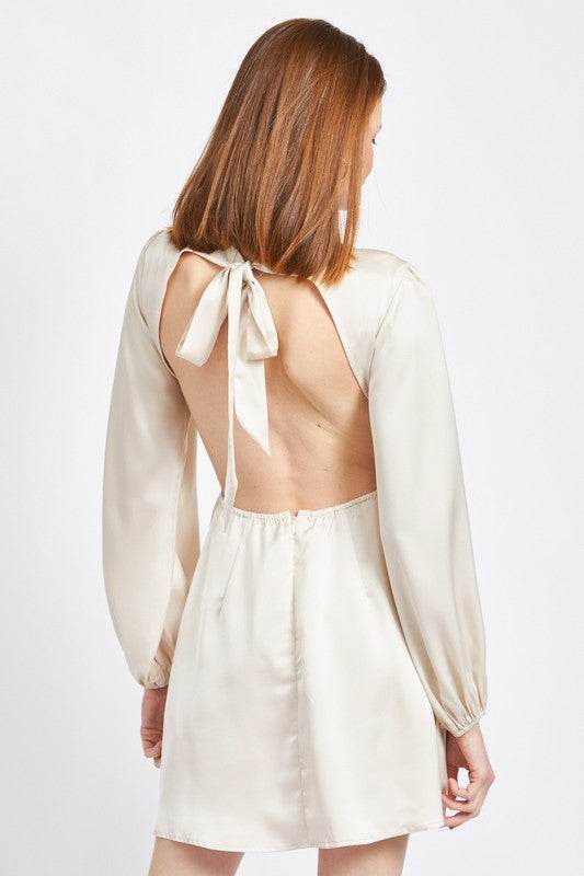 V NECK CUT OUT MINI DRESS WITH O RING DETAIL - Shop Style & More | Fresh Looks, Everyday Deals & Free Shipping