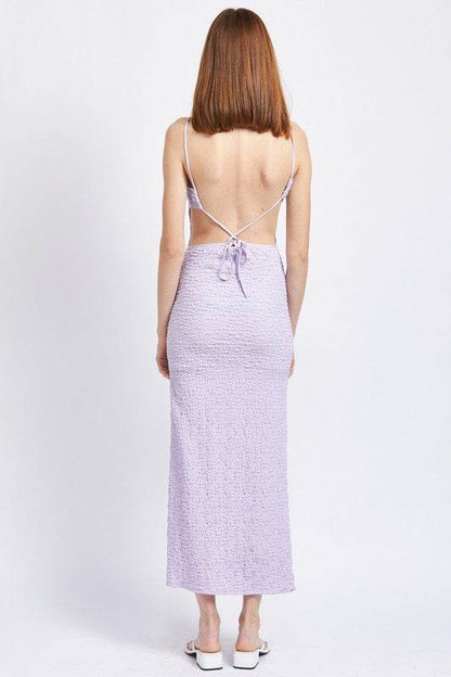 SPAGHETTI STRAP OPEN BACK MIDI DRESS - Shop Style & More | Fresh Looks, Everyday Deals & Free Shipping