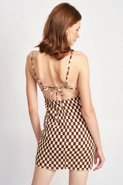 SPAGHETTI STRAP MINI PLAID DRESS - Shop Style & More | Fresh Looks, Everyday Deals & Free Shipping