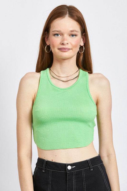 RACER BACK CROPPPED TANK TOP - Shop Style & More | Fresh Looks, Everyday Deals & Free Shipping