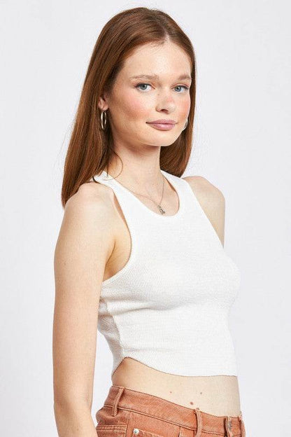 RACER BACK CROPPPED TANK TOP - Shop Style & More | Fresh Looks, Everyday Deals & Free Shipping