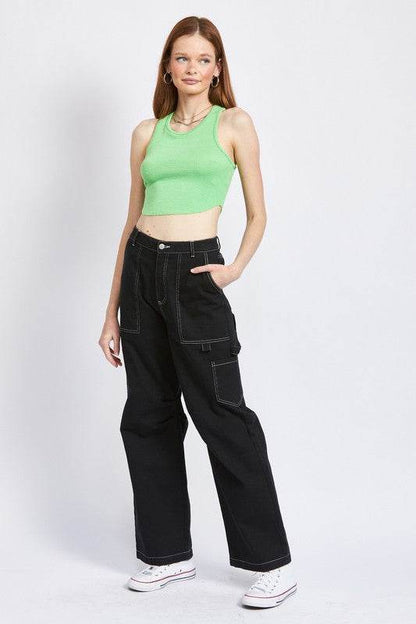 RACER BACK CROPPPED TANK TOP - Shop Style & More | Fresh Looks, Everyday Deals & Free Shipping