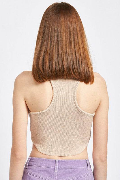 RACER BACK CROPPPED TANK TOP - Shop Style & More | Fresh Looks, Everyday Deals & Free Shipping