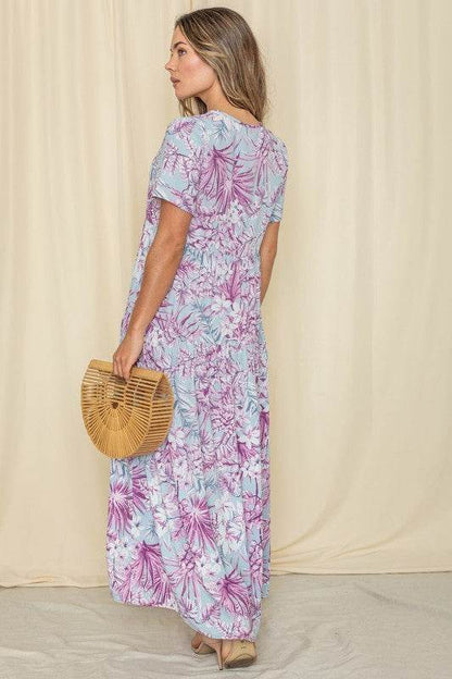 Tropical Tiered Flowy Maxi Dress - Shop Style & More | Fresh Looks, Everyday Deals & Free Shipping