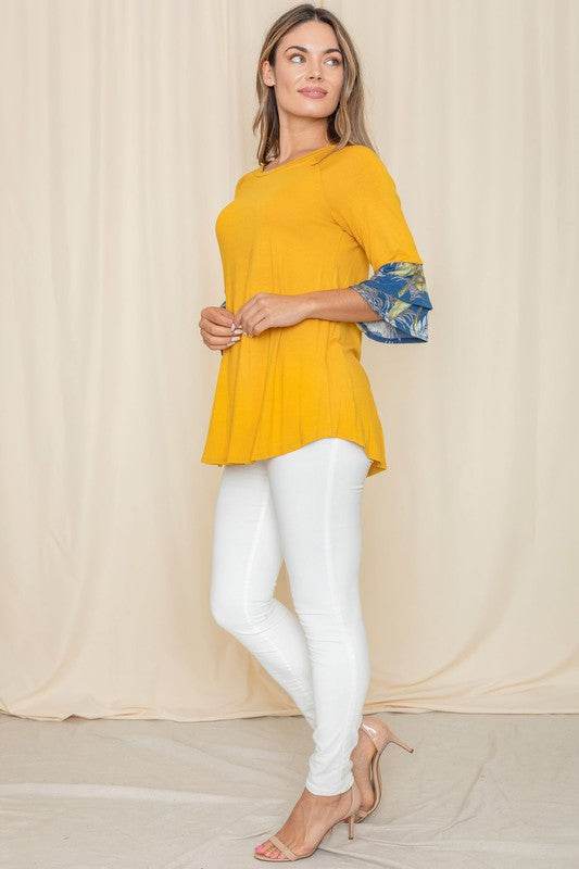 Floral Double Ruffle Tunic - Shop Style & More | Fresh Looks, Everyday Deals & Free Shipping