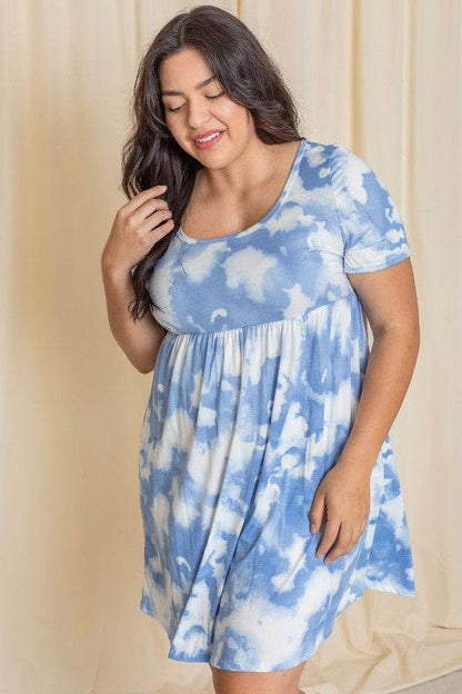 Plus Cloud Tie Dye Midi Dress - Shop Style & More | Fresh Looks, Everyday Deals & Free Shipping