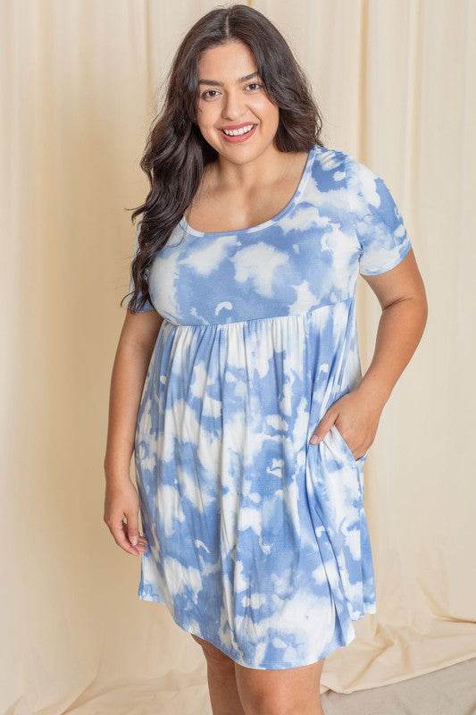 Plus Cloud Tie Dye Midi Dress - Shop Style & More | Fresh Looks, Everyday Deals & Free Shipping