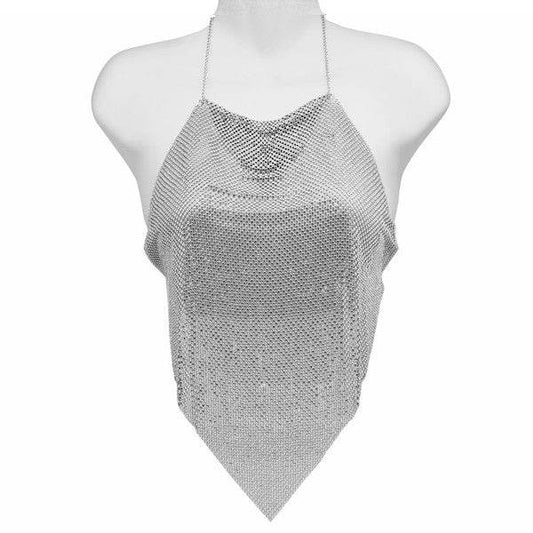 RHINESTONE METAL MESH CAMISOLE TOP BODY CHAIN - Shop Style & More | Fresh Looks, Everyday Deals & Free Shipping