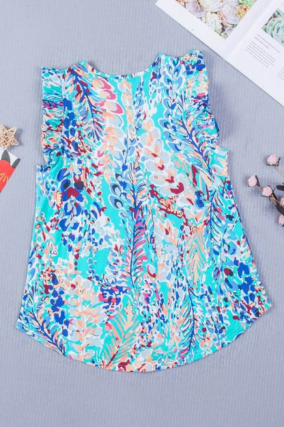 Floral Print Tank Top with Ruffles - Shop Style & More | Fresh Looks, Everyday Deals & Free Shipping