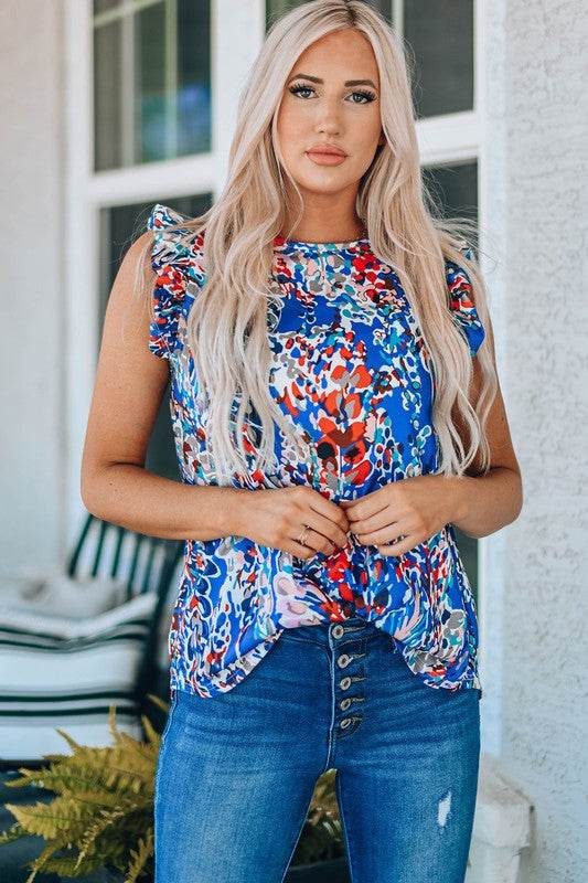 Floral Print Tank Top with Ruffles - Shop Style & More | Fresh Looks, Everyday Deals & Free Shipping