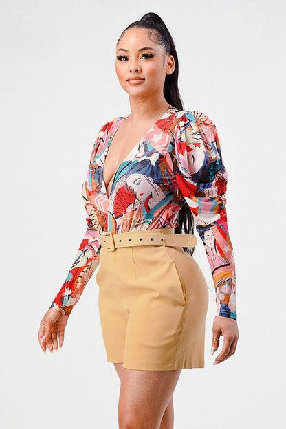 Kimono chiffon multi print long sleeve romper - Shop Style & More | Fresh Looks, Everyday Deals & Free Shipping