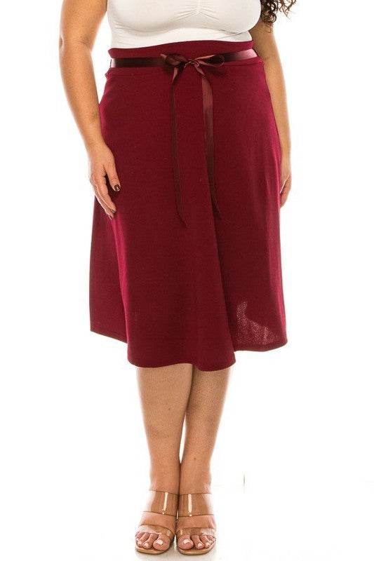 Plus size, solid, A-line, knee length skirt - Shop Style & More | Fresh Looks, Everyday Deals & Free Shipping