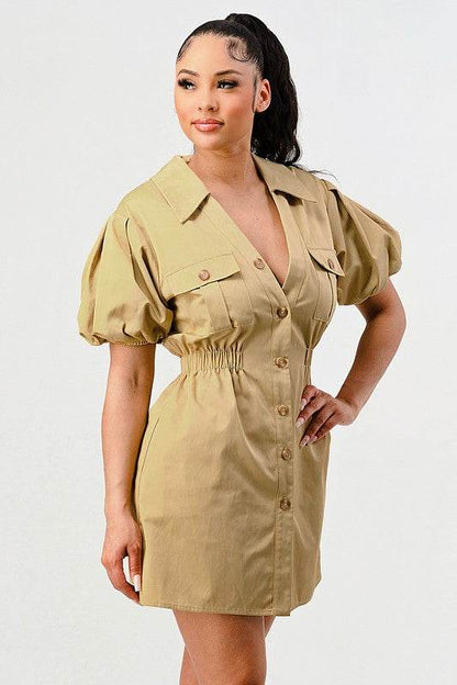 Casual but trendy safari mini dress - Shop Style & More | Fresh Looks, Everyday Deals & Free Shipping