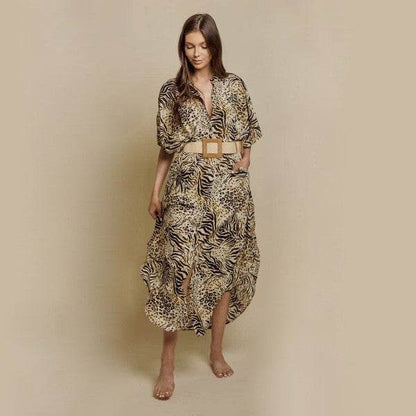 Wide Dress -Animal Print - Shop Style & More | Fresh Looks, Everyday Deals & Free Shipping