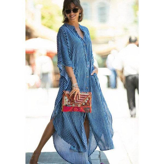 Wide Dress - Blue - Shop Style & More | Fresh Looks, Everyday Deals & Free Shipping