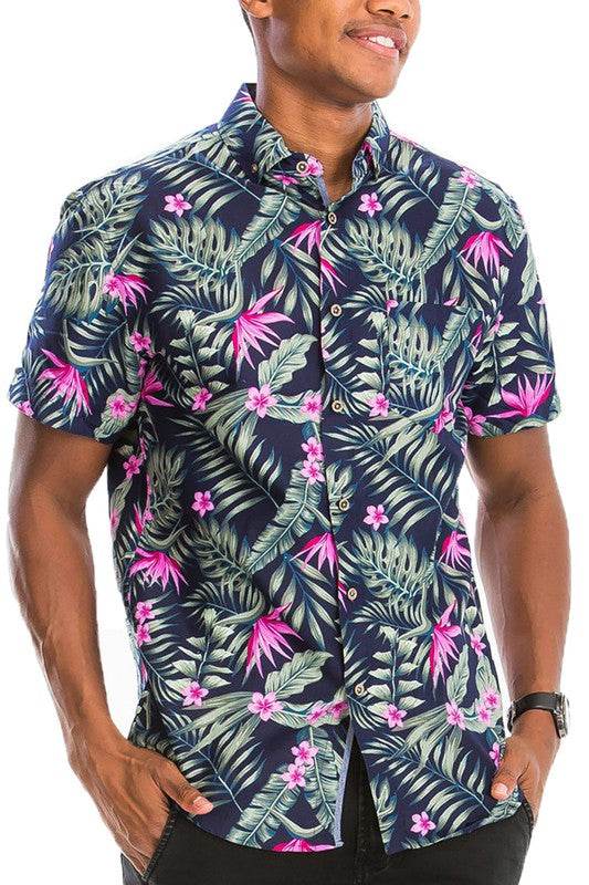 Hawaiian Print Button Down Shirt - Shop Style & More | Fresh Looks, Everyday Deals & Free Shipping