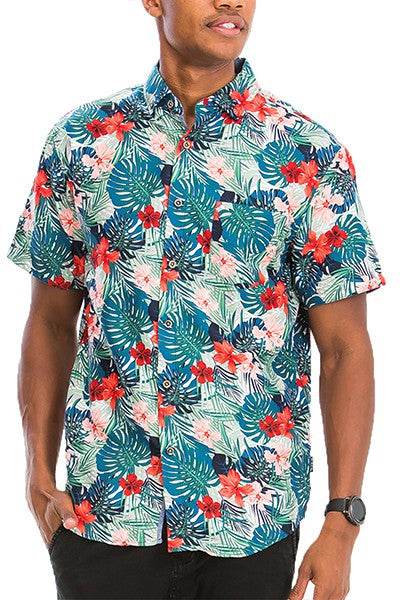 Hawaiian Print Button Down Shirt - Shop Style & More | Fresh Looks, Everyday Deals & Free Shipping