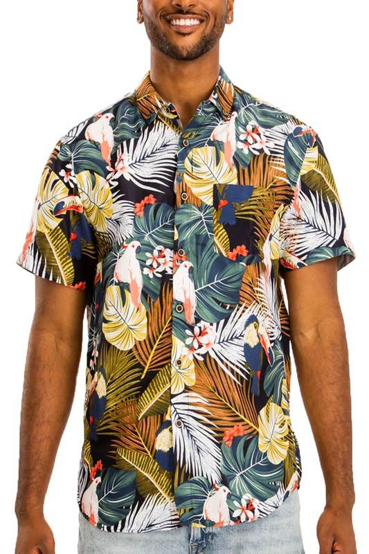 Hawaiian Print Button Down Shirt - Shop Style & More | Fresh Looks, Everyday Deals & Free Shipping