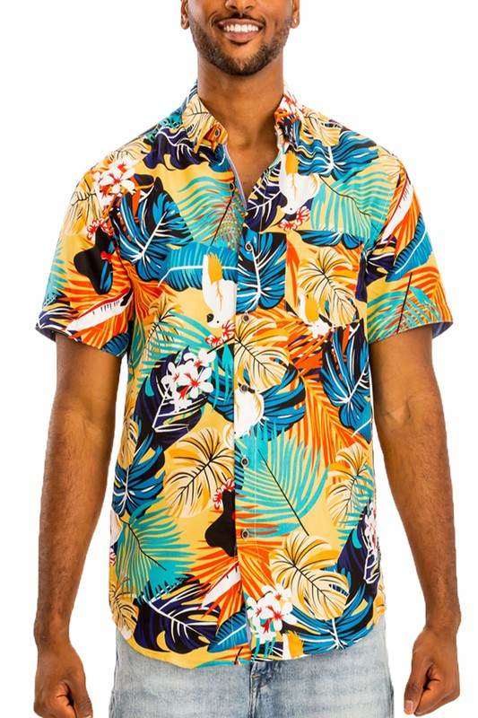 Weiv Hawaiian Print Button Down Shirt - Shop Style & More | Fresh Looks, Everyday Deals & Free Shipping