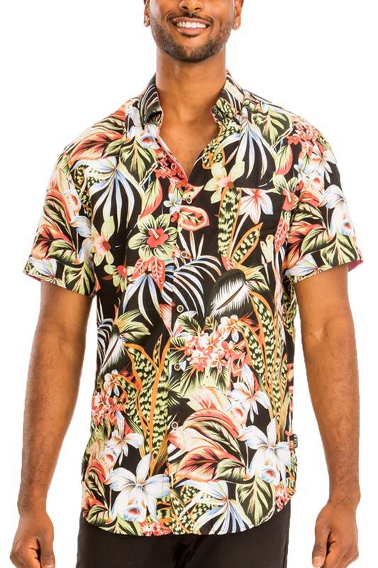 Hawaiian Print Button Down Shirt - Shop Style & More | Fresh Looks, Everyday Deals & Free Shipping
