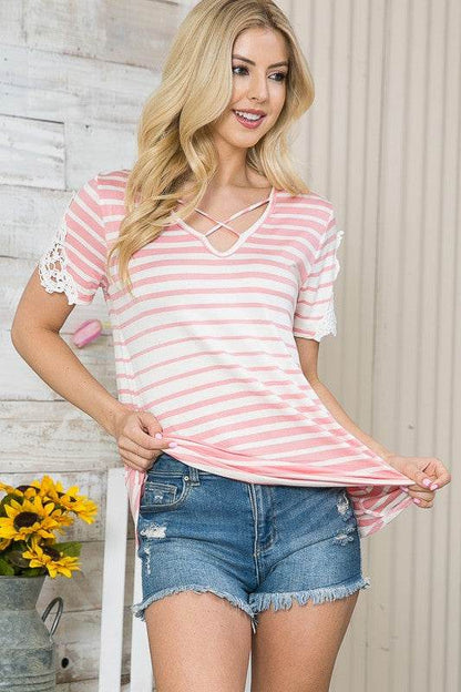 Clunny Patch Sleeve Top - Shop Style & More | Fresh Looks, Everyday Deals & Free Shipping