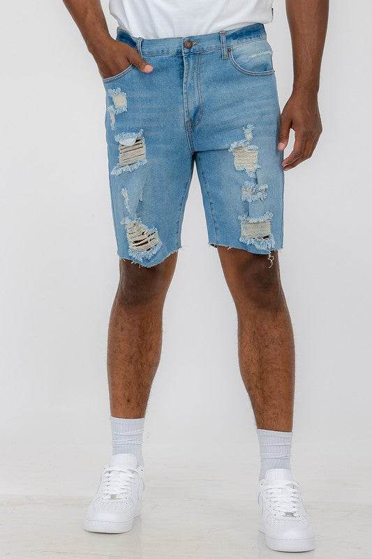 Distressed Stretch Denim Shorts - Shop Style & More | Fresh Looks, Everyday Deals & Free Shipping