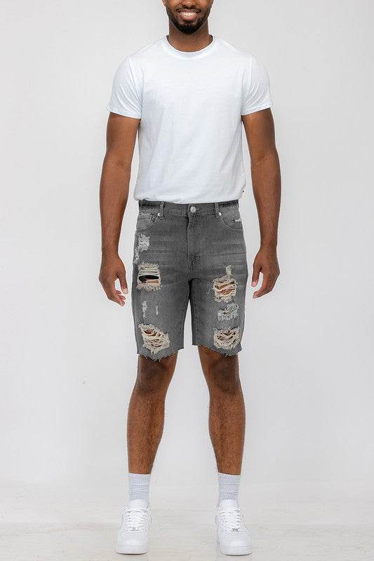 Distressed Stretch Denim Shorts - Shop Style & More | Fresh Looks, Everyday Deals & Free Shipping