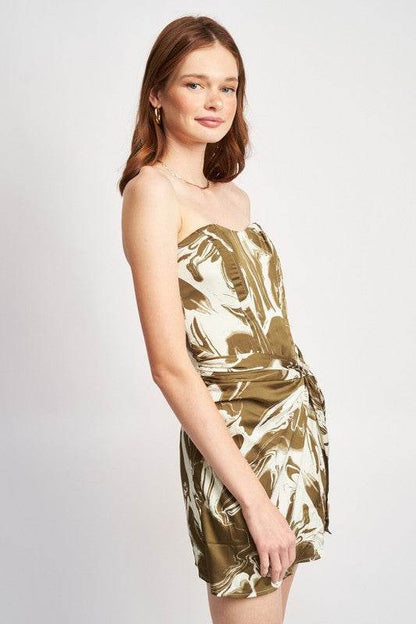 BUSTIER MINI DRESS WITH WAIST TIE - Shop Style & More | Fresh Looks, Everyday Deals & Free Shipping