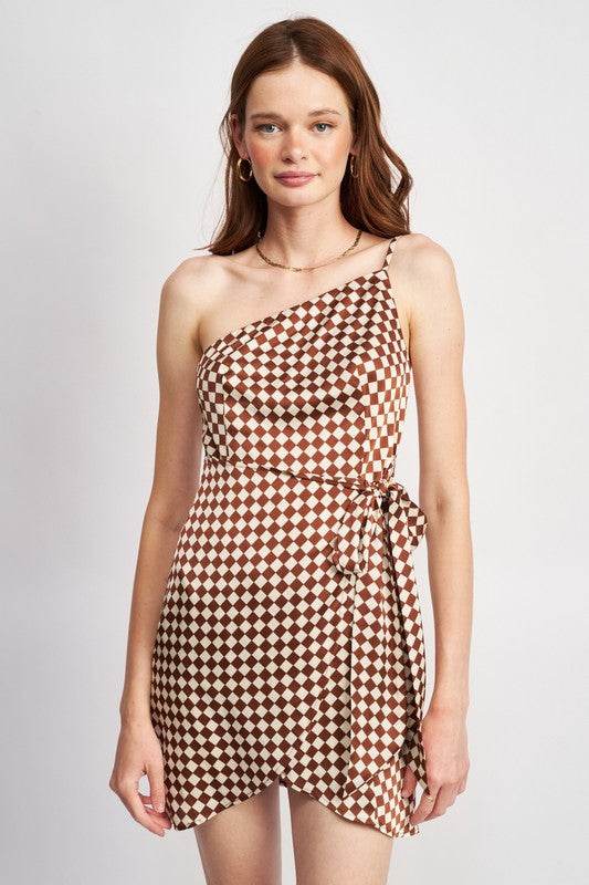 ONE SHOULDER WRAPPED MINI DRESS - Shop Style & More | Fresh Looks, Everyday Deals & Free Shipping