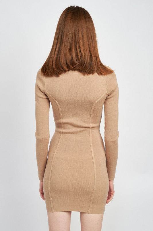 SCOOP NECK MINI DRESS WITH PIPING DETAIL - Shop Style & More | Fresh Looks, Everyday Deals & Free Shipping