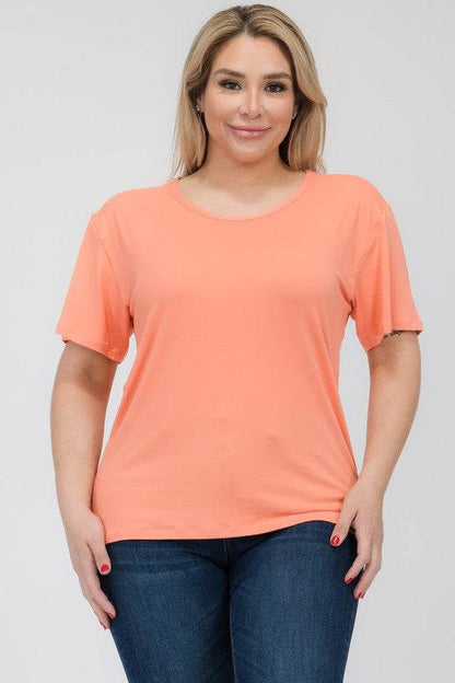 Plus Size Basic Short Sleeve T-shirt - Shop Style & More | Fresh Looks, Everyday Deals & Free Shipping