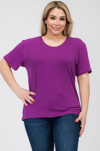 Plus Size Basic Short Sleeve T-shirt - Shop Style & More | Fresh Looks, Everyday Deals & Free Shipping