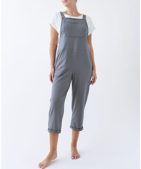 BRUSHED ORGANIC HEMP Relaxed Fit Overalls Women's Sleepwear