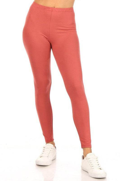 Solid high rise fitted leggings - Shop Style & More | Fresh Looks, Everyday Deals & Free Shipping