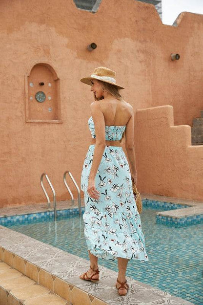 Women's Floral 2 Pcs Long Skirt Set - Shop Style & More | Fresh Looks, Everyday Deals & Free Shipping